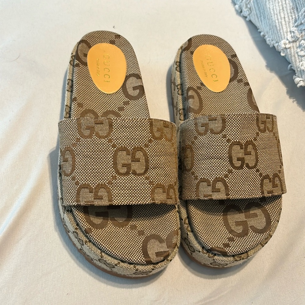 GUCCI PLATFORM SANDAL SLIDE